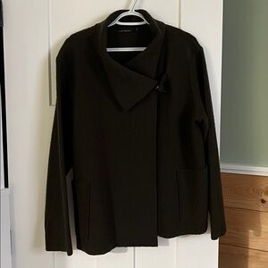 Eileen Fisher Dark Olive Wool Jacket